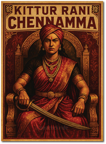 Kittur Rani Chennamma I Queen of Kittur I Karnataka I Wall Poster / Frames