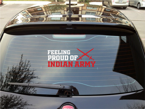 Indian Army I Feeling Proud of Indian Army I Indian Soldiers I Jaihind I India I Car Window Decal