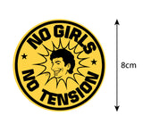 No Girls I No Tension I Boys Car Window Sticker