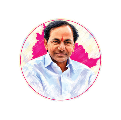 K Chandrashekar Rao I KCR I Bharat Rashtra Samithi I BRS I TRS I Telangana I Car Window Decal
