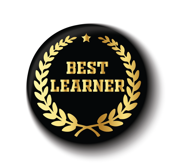 Best Learner I Class Topper I School I College I Pin Badge
