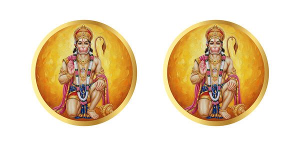 Hanuman I Jai Bajrang Bali I Anjaneya I Jai Shree Ram I Ram Sita I Ayodhya I Car Window Sticker Pack of 2 No's