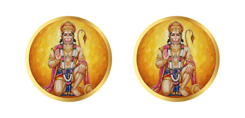 Hanuman I Jai Bajrang Bali I Anjaneya I Jai Shree Ram I Ram Sita I Ayodhya I Bike Sticker Pack of 2 No's