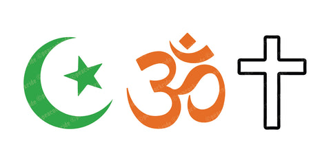 Hindu Muslim Christian Bike Sticker – One Nation, Many Faiths, Unity in Diversity, Religious Harmony Decal