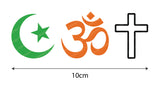 Hindu Muslim Christian Bike Sticker – One Nation, Many Faiths, Unity in Diversity, Religious Harmony Decal