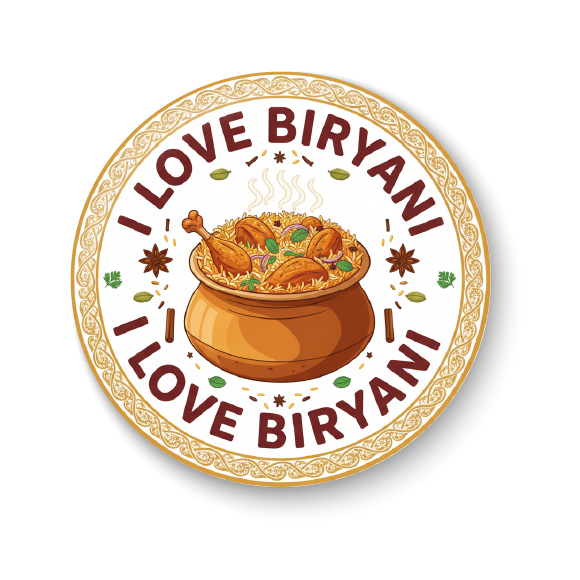 I Love Biryani I Love Biryani I Foodie I Fridge Magnet