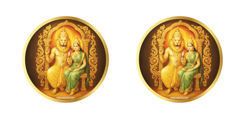 Vishnu I Lord Lakshmi Narasimha Swamy I Om Namo Bhagavate Vasudevaya I Narashimha I Hinduism I Car Window Sticker Pack of 2 No's