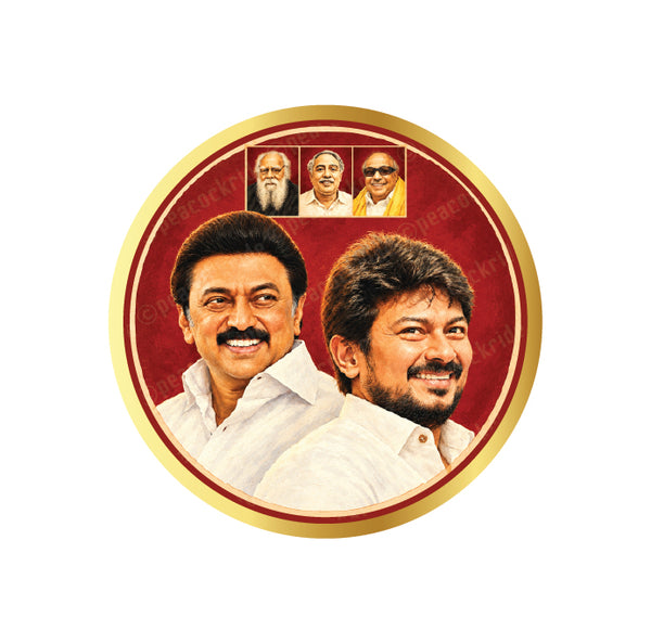 MK Stalin I Udhayanidhi I Periyar, Anna, Kalaignar I DMK Party I Dravida Munnetra Kazhagam I DMK I  Bike Sticker