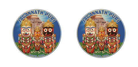 Jai Jagannath I Puri Jagannatha Temple I Odisha I Car Window Sticker Pack of 2 No's