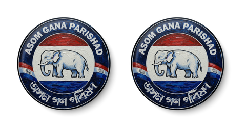 Asom Gana Parishad Party I AGP I Assam I Pin Badge Pack of 2 No's
