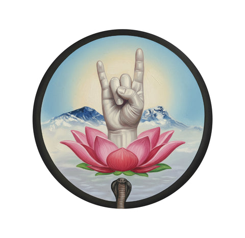 Baba Mudra I Mahavatar Babaji I Yogi Babaji I Yoga I Anapa Mudra I Bike Sticker