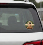 Mahavatar Babaji I Yogi Babaji I Yoga I Car Window Sticker Pack of 2 No's
