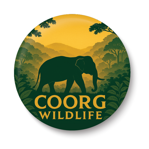 Coorg Wild Life I Save Wild Life I Animal I Forest I Environmental I Karnataka I Pin Badge
