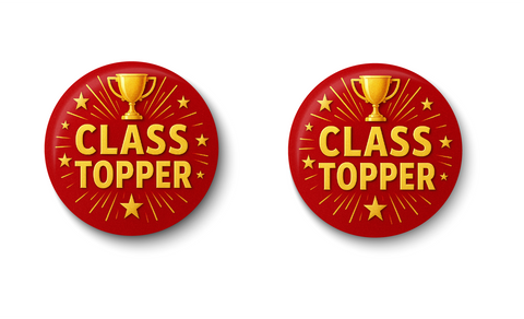 Class Topper Pin Badge | Student Award | School Achievement Gift PACK Of 2