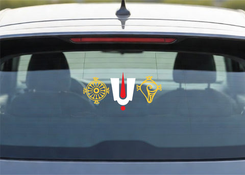 Tirumala Tirupati I Lord Balaji I Lord Venkateshwara I Lord Vishnu I Tirupati Venkatachalapathi I Car Window Sticker