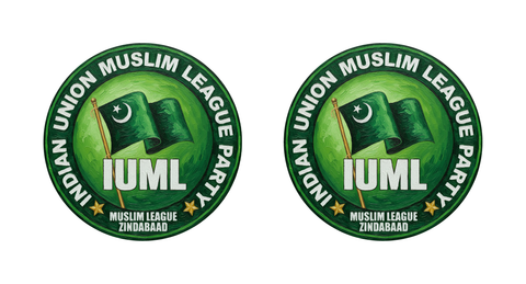Indian Union Muslim League Party I IUML I Car Window Sticker Pack of 2 No's