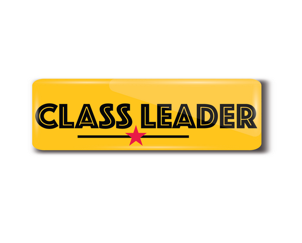 Class Leader I Class Rep I School I College I Rectangular Pin Badge