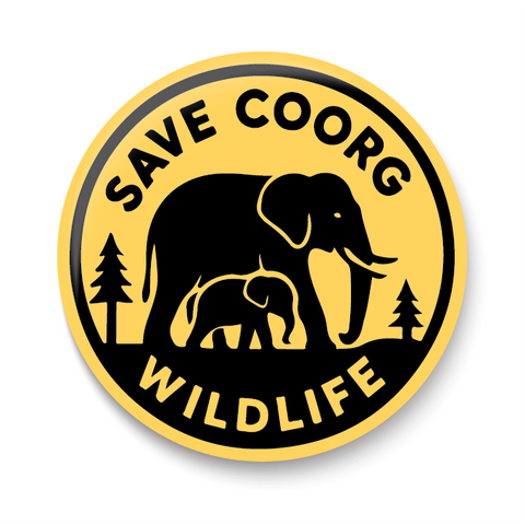 Save Wild Life I Save Coorg Wild Life I Animal I Forest I Environmental I Karnataka I Bike Sticker