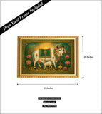 Kamdhenu Cow I Komatha I Gomatha I Kamdhenu I Cow Madhubani I Cow with Calf I Sacred Cow I Vastu I Wall Poster / Frames