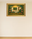 Kamdhenu Cow I Komatha I Gomatha I Kamdhenu I Cow Madhubani I Cow with Calf I Sacred Cow I Vastu I Wall Poster / Frames