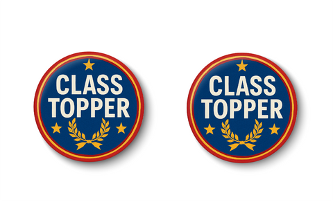 Class Topper Medal Pin | School Merit Award Gift for Students PACK Of 2