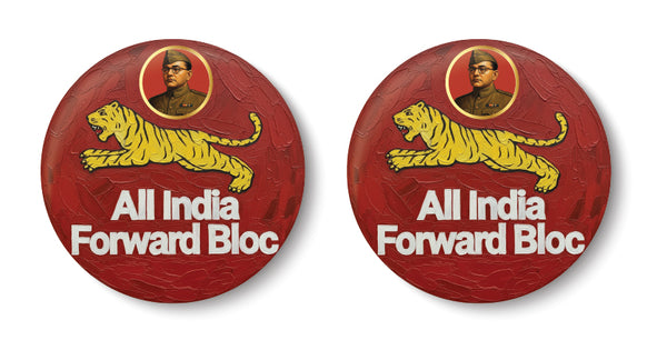 All India Forward Bloc I AIFB I Subhas Chandra Bose I Netaji Pin Badge Pack of 2 No's