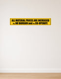 All Material Prices are Increased I Fixed Price I No Bargain I Shop I Hotel I Super Market I Wall Sticker
