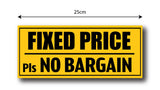 Fixed Price I Please No Bargain I Shop I Hotel I Super Market I Wall Sticker