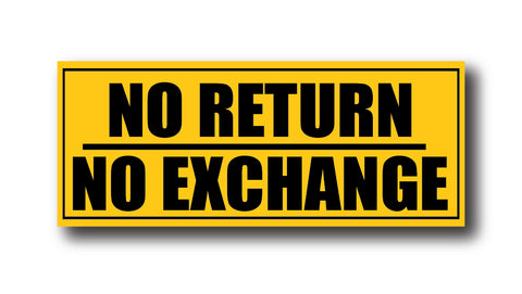 No Return I No Exchange I Fixed Price I Shop I Hotel I Super Market I Wall Sticker
