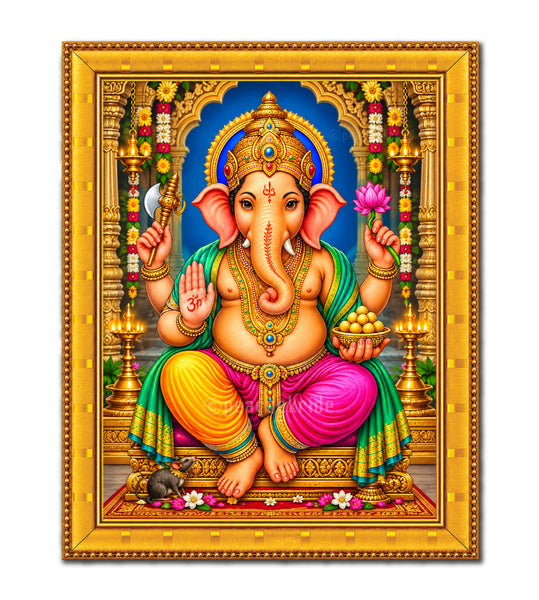 Lord Ganesha I Ganesh I Vinayagar I Ganapati I Pillaiyar I Spiritual I Wall Frame
