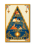 Matha Pita Pitha Guru Deivam I Mother Father Teacher God I Wall Poster / Frames