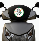 Congress I INC I Sonia Gandhi I Rahul Gandhi I Election Bike Sticker  Pack of 2 No's