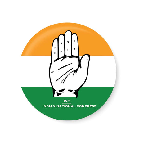 Vote for your Party I Indian National Congress Party Symbol Pin Badge
