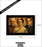 Jawaharlal Nehru Indira Gandhi Rajiv Gandhi I  Indian National Congress I INC I Wall Poster / Frames