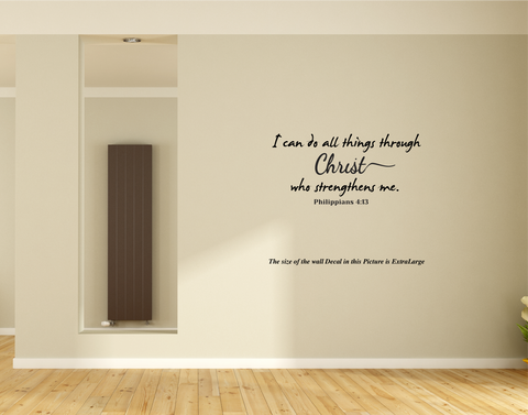 Jesus Christ I I Can do All  I Philippians 4:13 I Jesus I Jesus l Bible Quote I Wall Decal