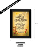 Jesus Christ I Be Storng I Deuteronomy 31:6 I English Bible Quote I  Wall Poster / Frame