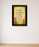 Jesus Christ I Be Storng I Deuteronomy 31:6 I English Bible Quote I  Wall Poster / Frame