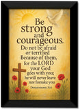 Jesus Christ I Be Storng I Deuteronomy 31:6 I English Bible Quote I  Wall Poster / Frame