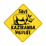 Save Kaziranga Wild Life I Save Rhinoceros I Forest I Environmental I Car Window Sticker