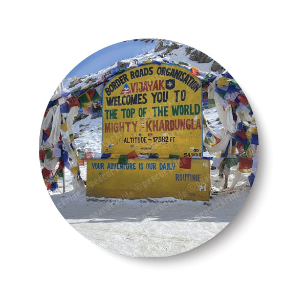 Love Khardung La I Mountain pass I Ladakh I Souvenir I Travel Memories I Fridge Magnet