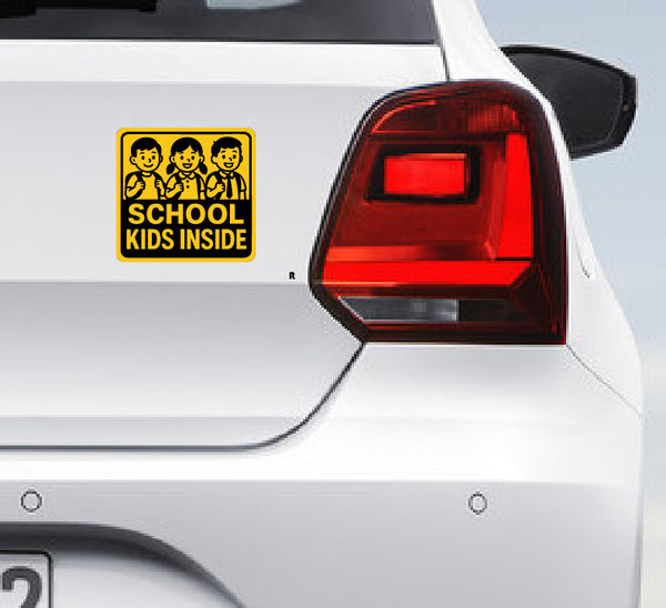 School I Caution I School Kids Inside I Car Bumper Decal