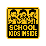 School I Caution I School Kids Inside  Car Window Decal