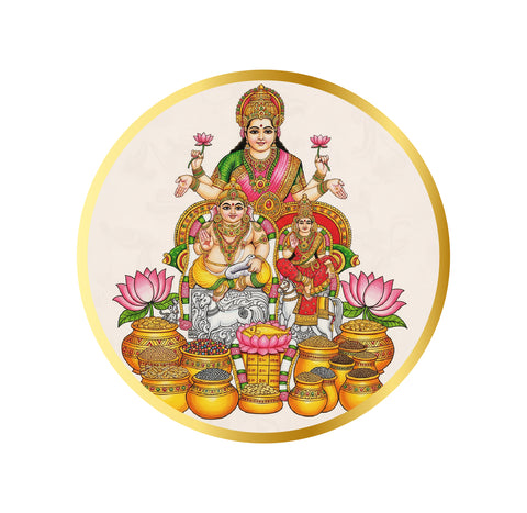 Lord Kubera Lakshmi I Kuber Ashtalakshmi Dhanprapti I Goddess of Wealth I Bike Sticker