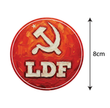 Left Democratic Front I LDF l Kerala Communist I CPM I Car Window Sticker Pack of 2 No's