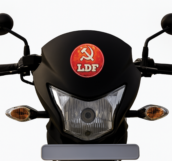 Left Democratic Front I LDF l Kerala Communist I CPM I Bike Sticker Pa ...