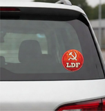 Left Democratic Front I LDF l Kerala Communist I CPM I Car Window Sticker Pack of 2 No's
