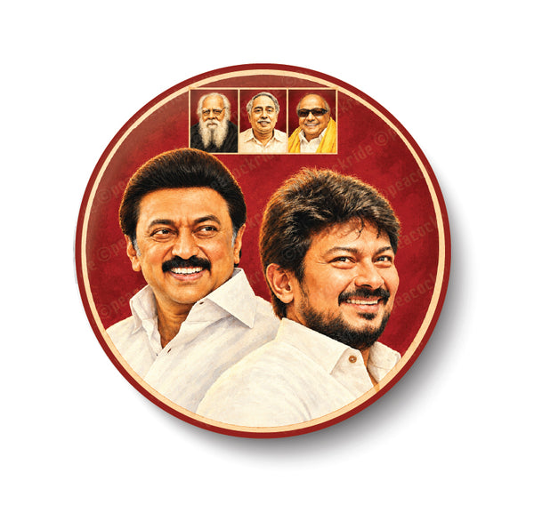 MK Stalin I Udhayanidhi I Periyar, Anna, Kalaignar I DMK Party I Dravida Munnetra Kazhagam I DMK I Fridge Magnet
