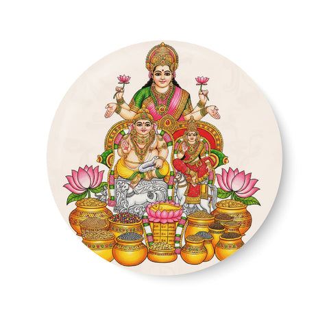 Lord Kubera Lakshmi I Kuber Ashtalakshmi Dhanprapti I Goddess of Wealth I Pin Badge