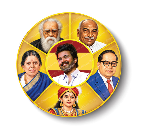Thalapathy CM Vijay I Ideology Leaders I Tamilaga Vettri Kazhagam I TVK I Fridge Magnet