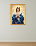Hail Mary | Ave Maria | Mother Mary | Jesus Christ | Christian Religious Wall Art Decor I Wall Poster / Frames